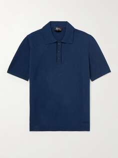 Рубашка поло из хлопка Pima с вышитым логотипом Jacky A.P.C., синий