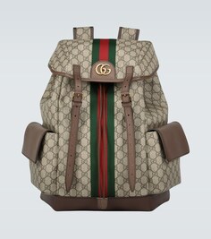Рюкзак Ophidia GG среднего размера Gucci, коричневый