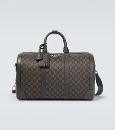 Дорожная сумка Ophidia из холщовой ткани среднего размера Gucci, серый