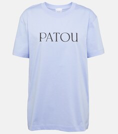 Футболка из хлопкового джерси с логотипом PATOU, синий