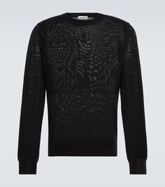Шерстяной свитер Jil Sander, черный