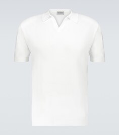 Трикотажная рубашка-поло Noah из хлопка John Smedley, белый