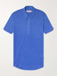Льняная рубашка-поло Sebastian ORLEBAR BROWN, синий