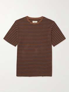 Полосатая футболка из хлопкового джерси FOLK, коричневый