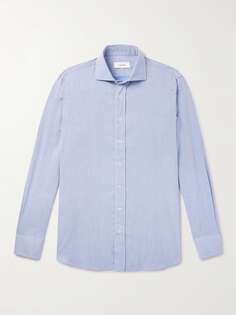 Рубашка из смеси хлопка и шерсти LARDINI, синий