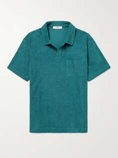 Рубашка поло из хлопковой махровой ткани Mr P., синий