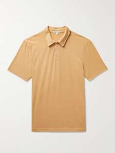 Рубашка поло из хлопкового джерси Supima JAMES PERSE, коричневый