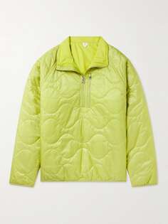 Стеганая куртка Runner из переработанного материала с молнией до половины ARKET, зеленый