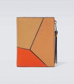 Компактный кожаный кошелек Puzzle Loewe, разноцветный