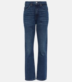 Прямые джинсы 70-х с высокой посадкой RE/DONE, синий