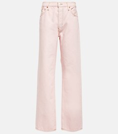 Свободные длинные джинсы RE/DONE, розовый