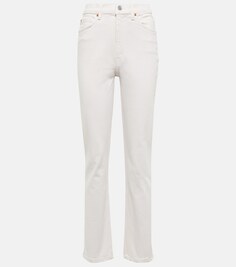 Прямые джинсы 70-х с высокой посадкой RE/DONE, белый