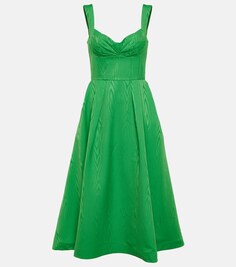 Платье миди Abigail со складками REBECCA VALLANCE, зеленый