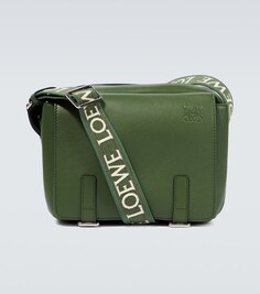 Кожаная сумка-мессенджер XS Loewe, зеленый