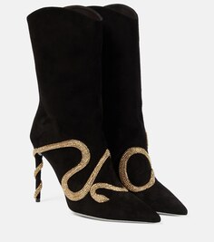 Декорированные замшевые ботинки Morgana Rene Caovilla, черный