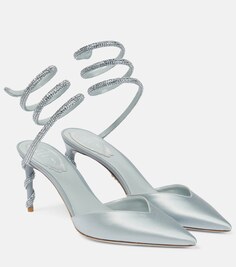 Декорированные атласные туфли Cleo Rene Caovilla, серый