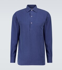 Шелковая рубашка Андре Loro Piana, синий