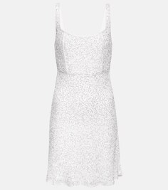 Мини-платье Bridal Ronan с пайетками RIXO, белый