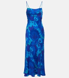 Платье миди Dulcia с принтом RIXO, синий