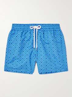 Прямые короткие шорты для плавания с принтом Frescobol Carioca, синий