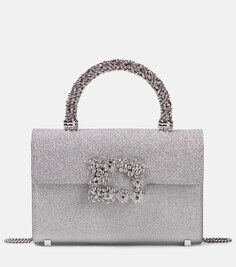 Декорированная сумка-тоут Jewel Mini Roger Vivier, серебряный