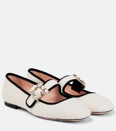 Балетки Très Vivier Babies из букле Roger Vivier, белый