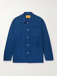 Полосатая рубашка из хлопка-мадраса Original Madras, синий