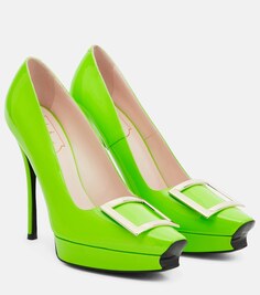 Лакированные туфли-лодочки Trompette Roger Vivier, зеленый