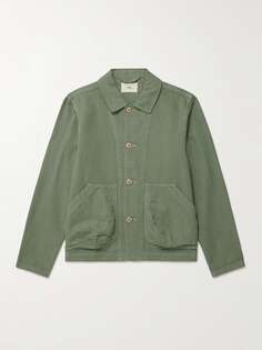 Куртка Prism из смеси хлопка и льна FOLK, зеленый