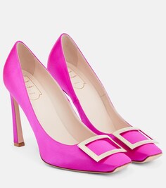 Атласные туфли-лодочки Trompette Roger Vivier, розовый