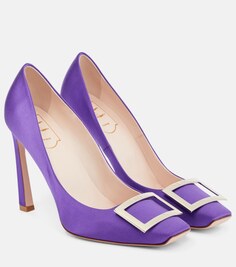 Атласные туфли-лодочки Trompette Roger Vivier, фиолетовый