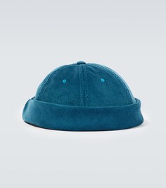 Вельветовая шапка из хлопка Marni, синий