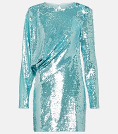 Мини-платье с пайетками ROLAND MOURET, синий