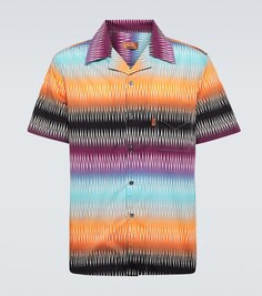 Рубашка из хлопка с узором зигзаг Missoni, разноцветный
