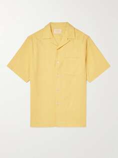 Рубашка из хлопка-пике с трансформируемым воротником PORTUGUESE FLANNEL, желтый