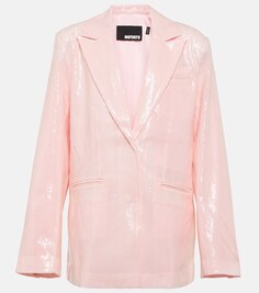 Пиджак оверсайз с пайетками ROTATE BIRGER CHRISTENSEN, розовый