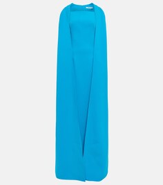 Платье макси из крепа-накидки SAFIYAA, синий