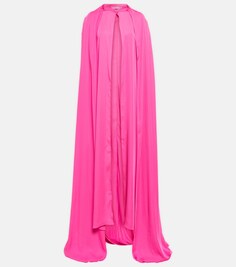 Шифоновое платье-накидка с драпировкой SAFIYAA, розовый
