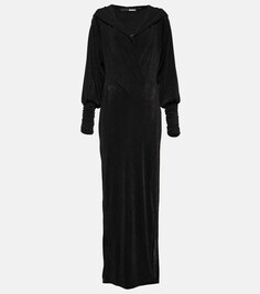 Платье макси с капюшоном ROTATE BIRGER CHRISTENSEN, черный