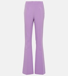 Расклешенные креповые брюки Alexa с высокой посадкой SAFIYAA, фиолетовый