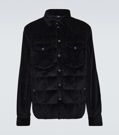 Вельветовая рубашка из гель-хлопка Moncler Grenoble, черный