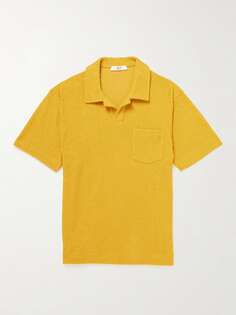 Рубашка поло из хлопковой махровой ткани Mr P., желтый