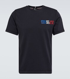 Day-Namic футболка с логотипом Tricolor Moncler Grenoble, синий