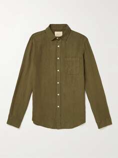 Льняная рубашка PORTUGUESE FLANNEL, зеленый