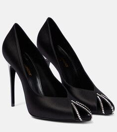 Декорированные атласные туфли Alix Saint Laurent, черный