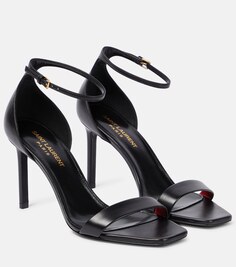 Кожаные сандалии Amber 85 Saint Laurent, черный