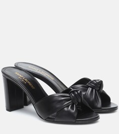 Кожаные сандалии Bianca 75 Saint Laurent, черный
