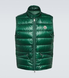 Пуховый жилет Moncler, зеленый