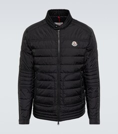 Утепленная байкерская куртка Moncler, черный