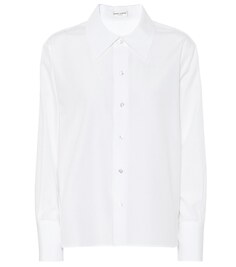 Рубашка из хлопкового поплина SAINT LAURENT, белый
